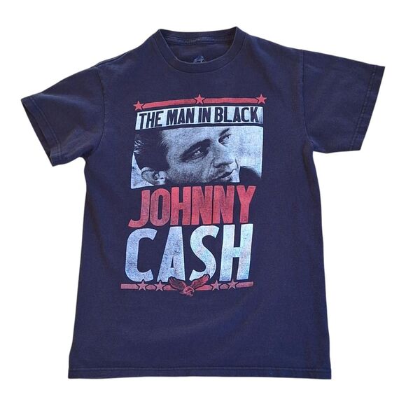 Johnny Cash The Man In Black Zion Rootswear Authentic T-Shirt Tubular Tee S - Picture 7 of 8